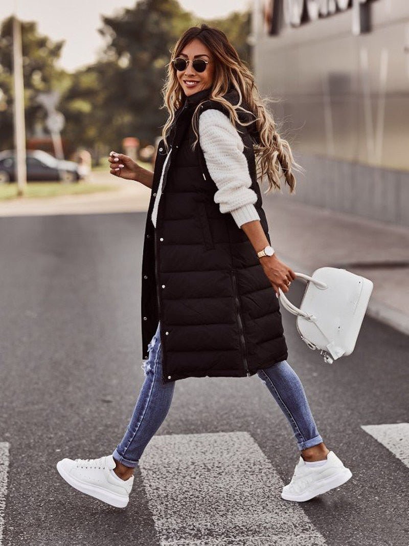 GR | Long bodywarmer vest Camilla