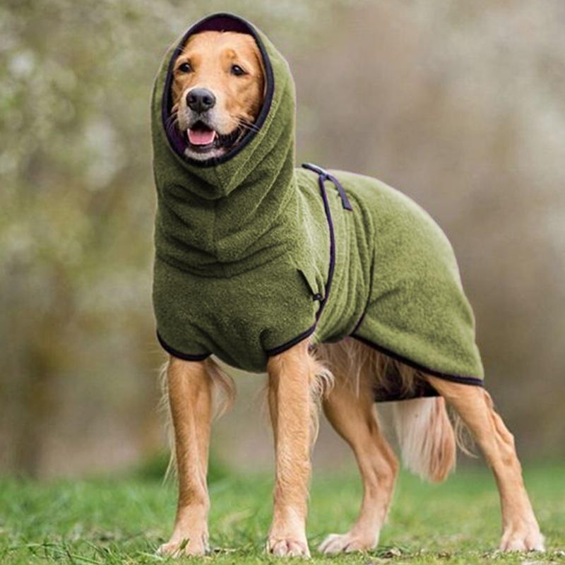 GR | Comfortable Warm Dog Towel Coat with Adjustable Buckle