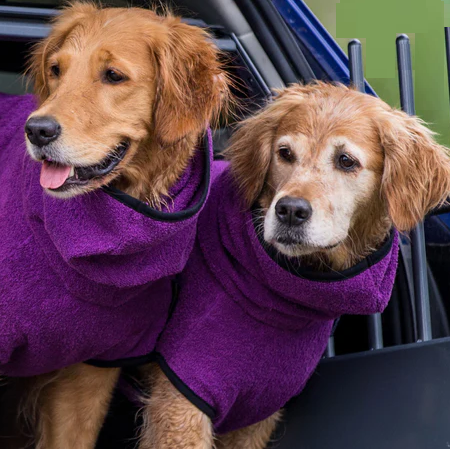 GR | Comfortable Warm Dog Towel Coat with Adjustable Buckle