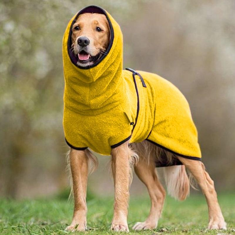 GR | Comfortable Warm Dog Towel Coat with Adjustable Buckle