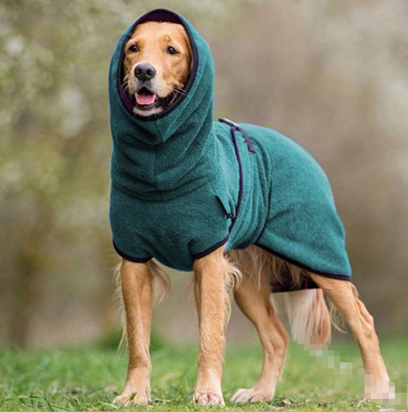 GR | Comfortable Warm Dog Towel Coat with Adjustable Buckle
