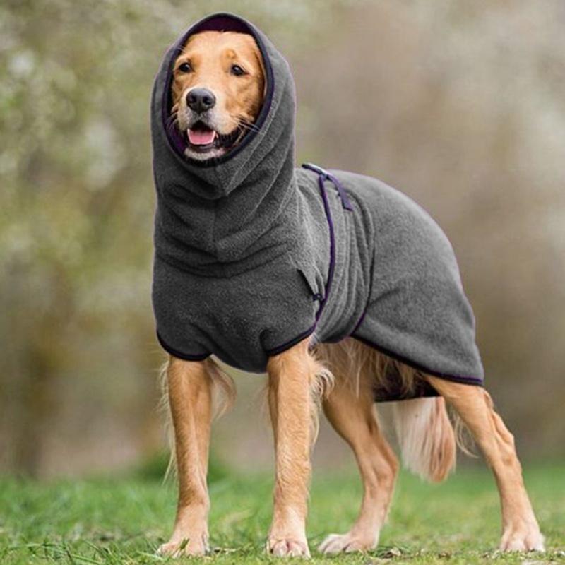 GR | Comfortable Warm Dog Towel Coat with Adjustable Buckle