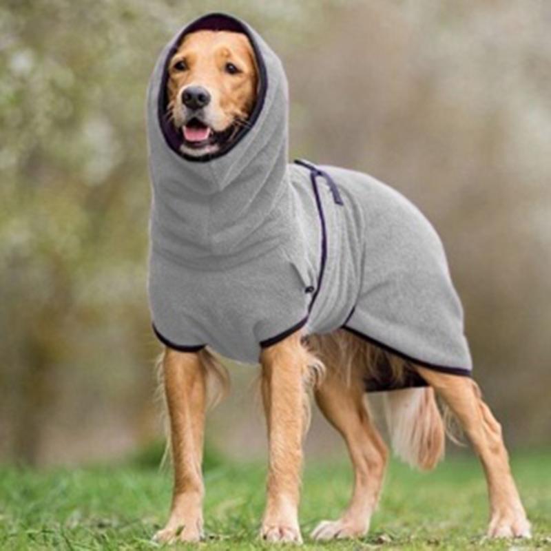 GR | Comfortable Warm Dog Towel Coat with Adjustable Buckle