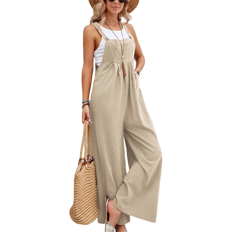 GR | Sleeveless Dungarees Casual Jumpsuit