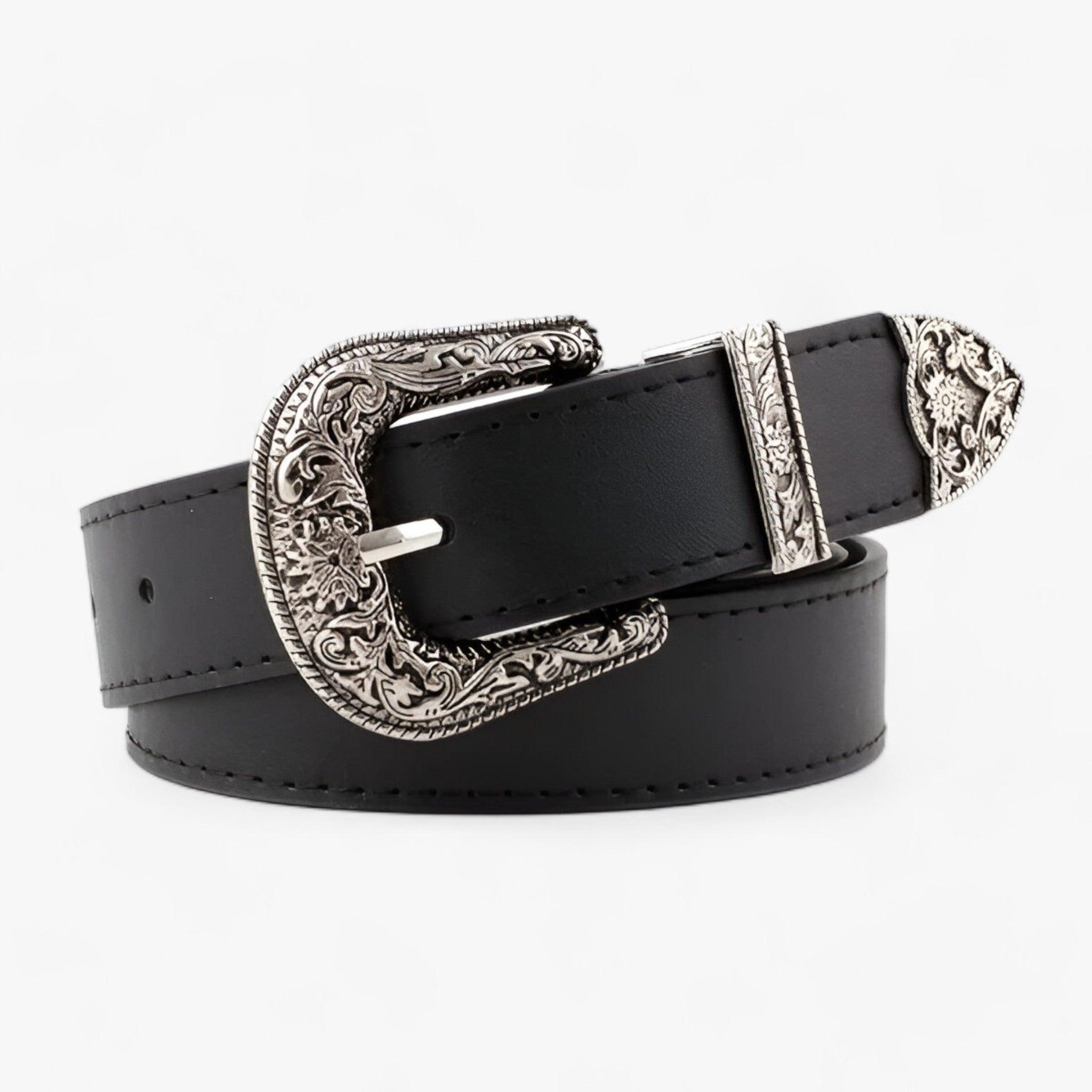 GR | Boho Western Leather Belt for Women Vintage Style & Durable Design