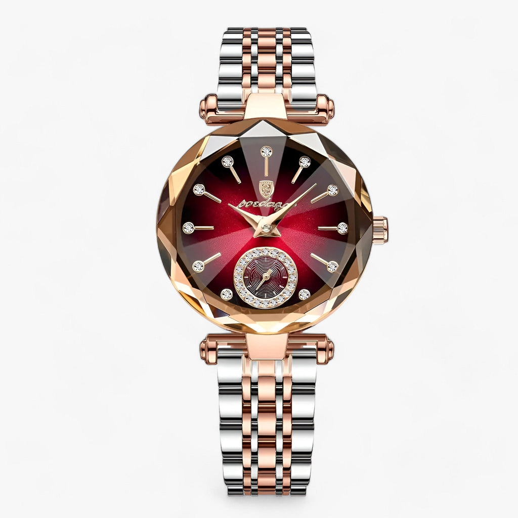 GR | Luxury women's stainless steel wristwatch with diamond accents
