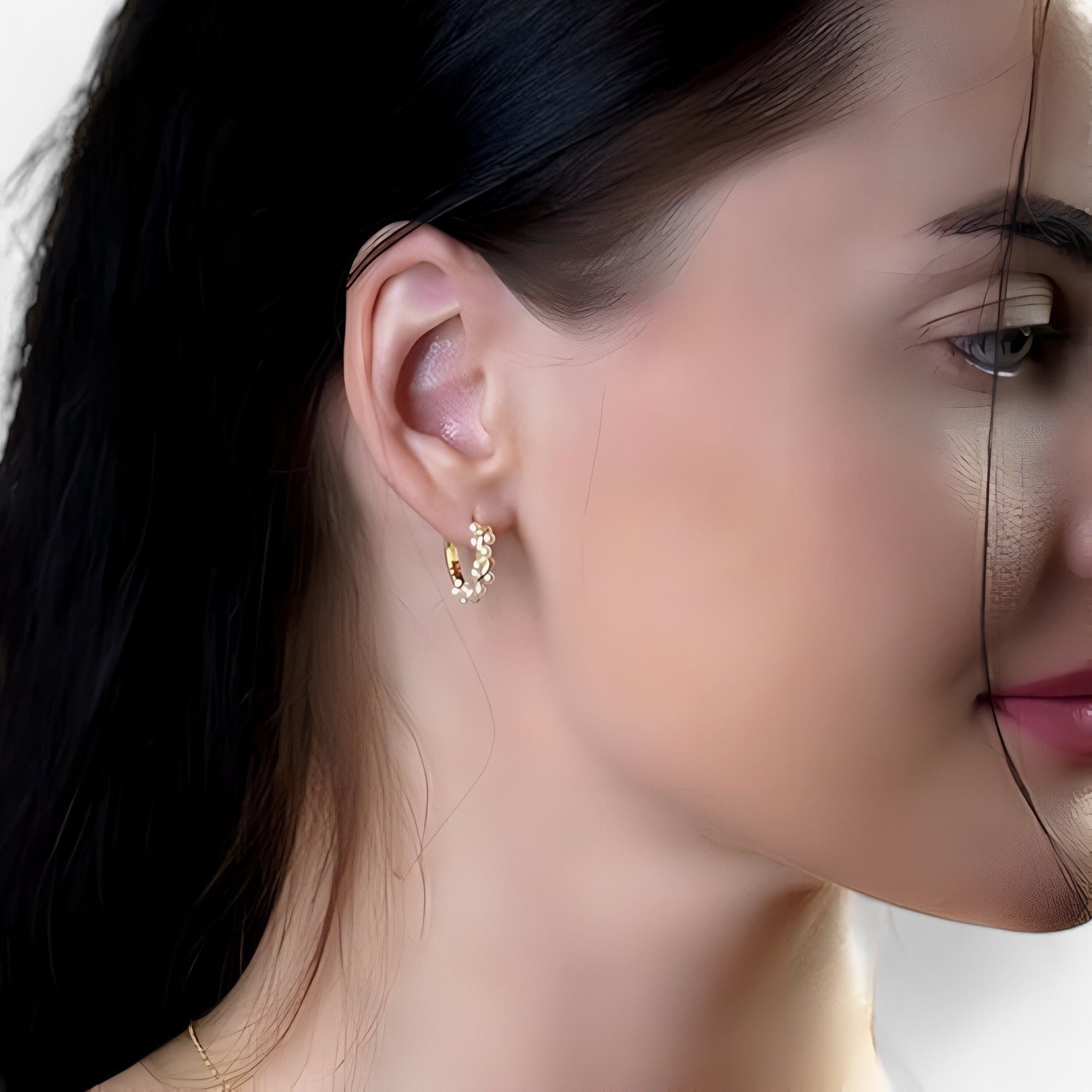 Circle Pearl Earrings 