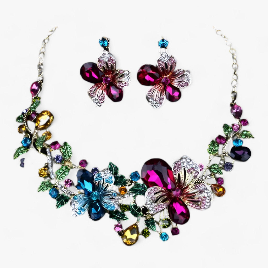 GR | Bridal Jewelry Flower Necklaces and Earrings