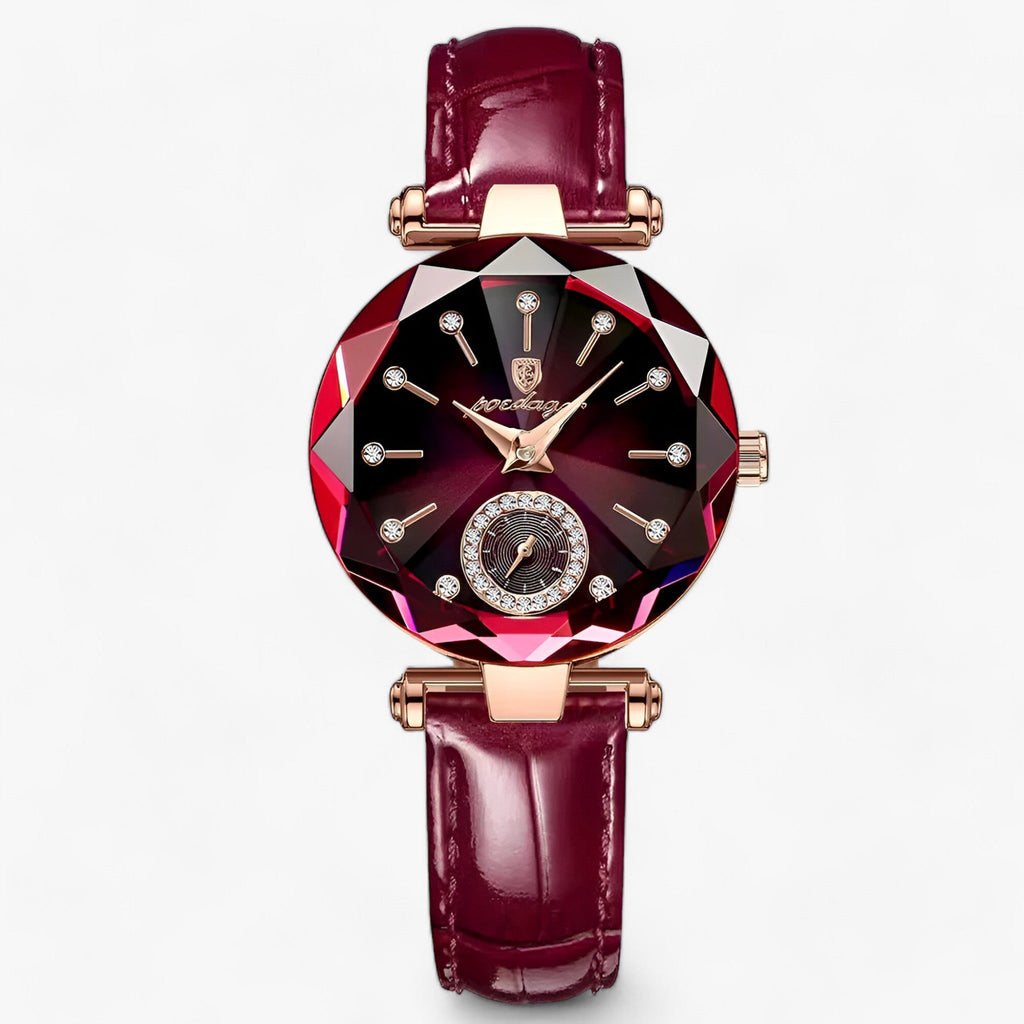 GR | Luxury women's stainless steel wristwatch with diamond accents