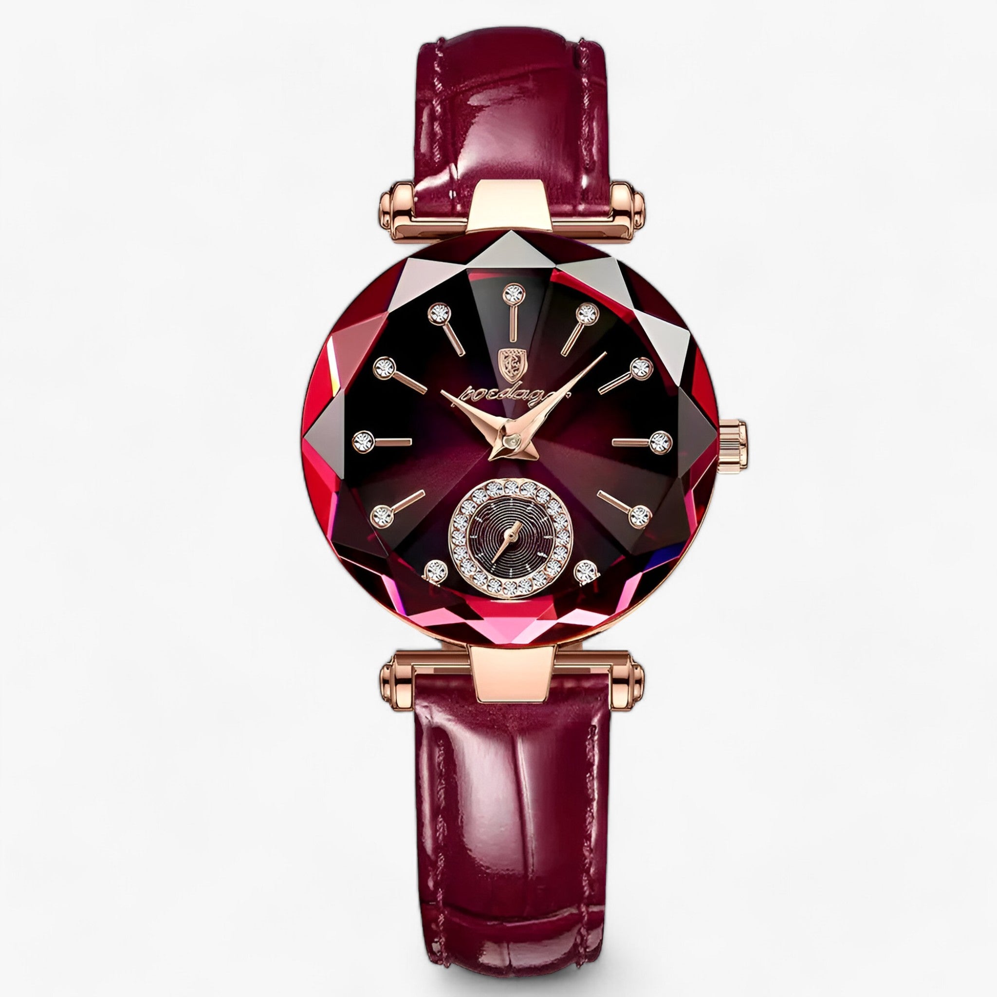 GR | Luxury women's stainless steel wristwatch with diamond accents