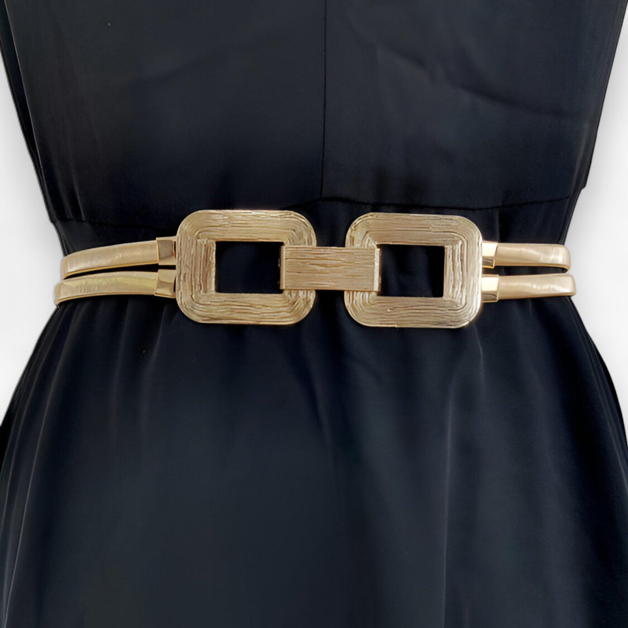 GR | Glamour Goldene Kettenriemen Für Damen Bequeme Stretch Passform