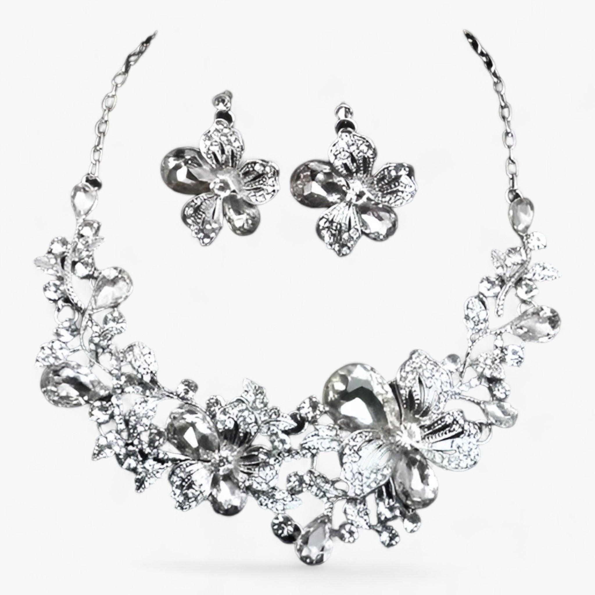 GR | Bridal Jewelry Flower Necklaces and Earrings