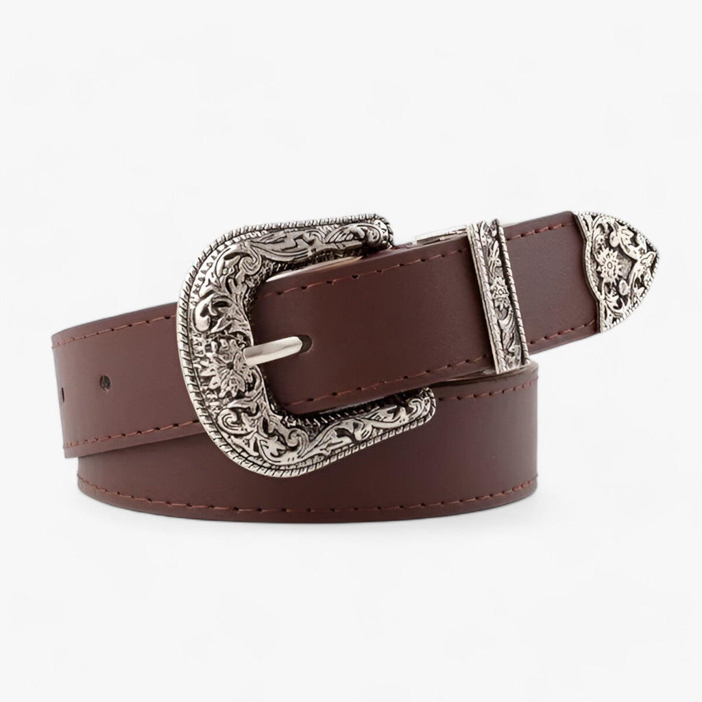 GR | Boho Western Leather Belt for Women Vintage Style & Durable Design