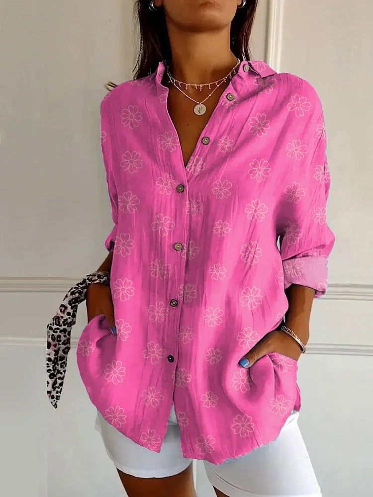 GR | Shirt Large Flowers Woman