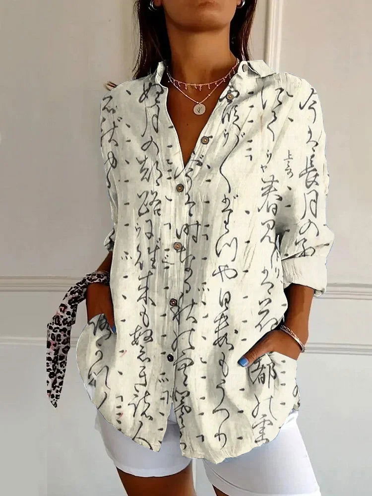 GR | Shirt Large Flowers Woman