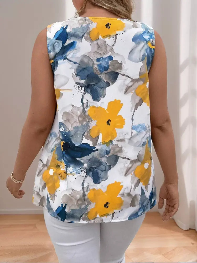 GR | Ärmelloses Pailletten Rundhals Mini Kleid