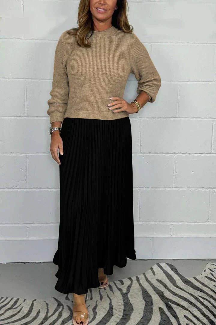 GR | Eleganter 2-In-1-Kleid-Pullover