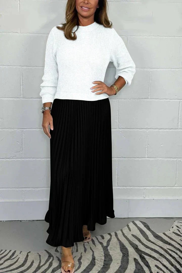 GR | Eleganter 2-In-1-Kleid-Pullover