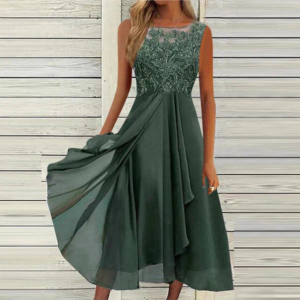 GR | Chiffon-Midikleid für Damen Luftig & Anmutig