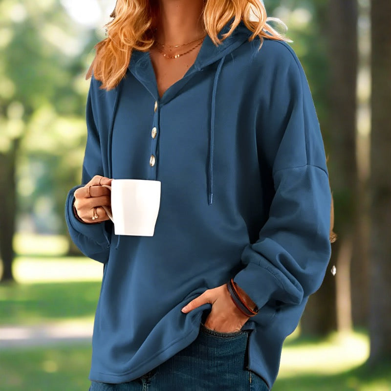 GR | Stylischer Luftiger Damen Kapuzenpullover in Übergröße
