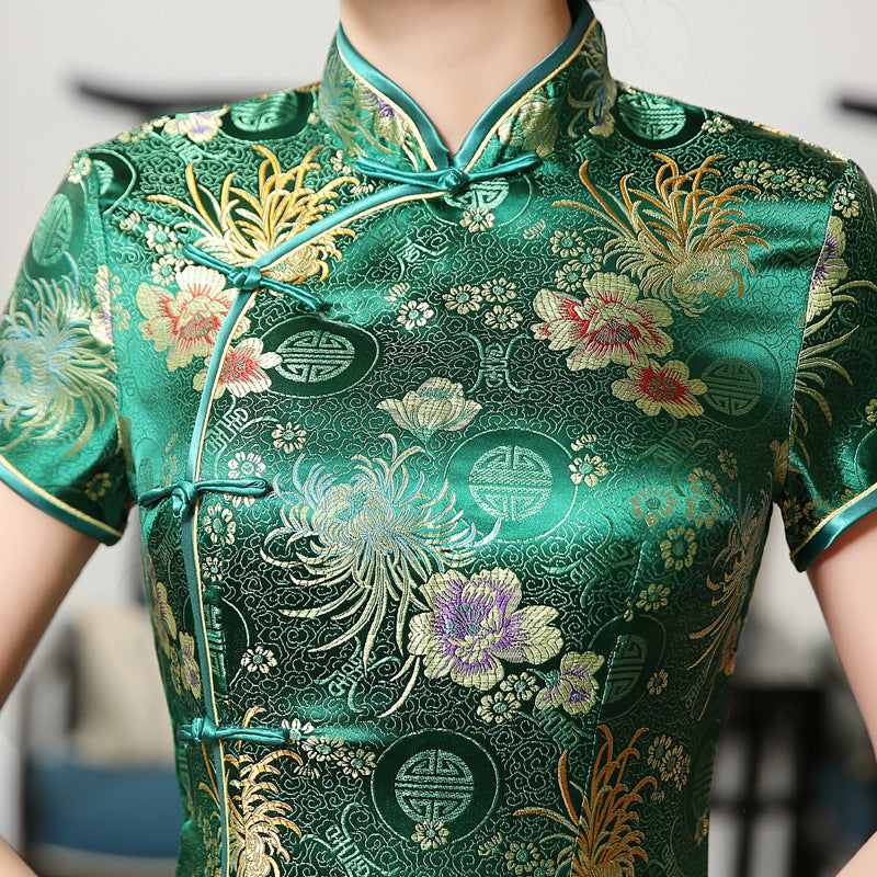 GR | Green Rayon Cheongsam Chinese Classical
