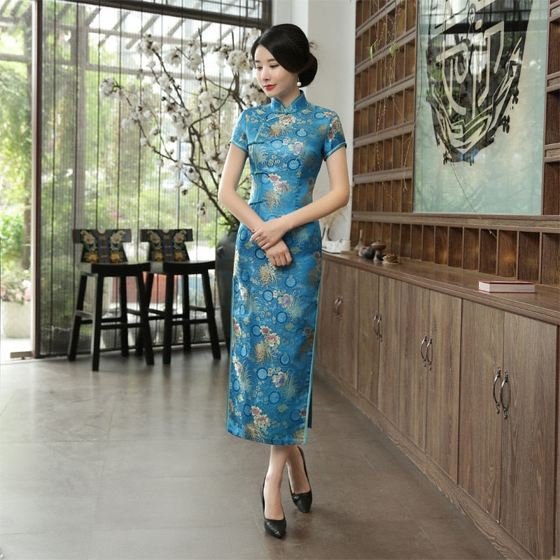GR | Green Rayon Cheongsam Chinese Classical