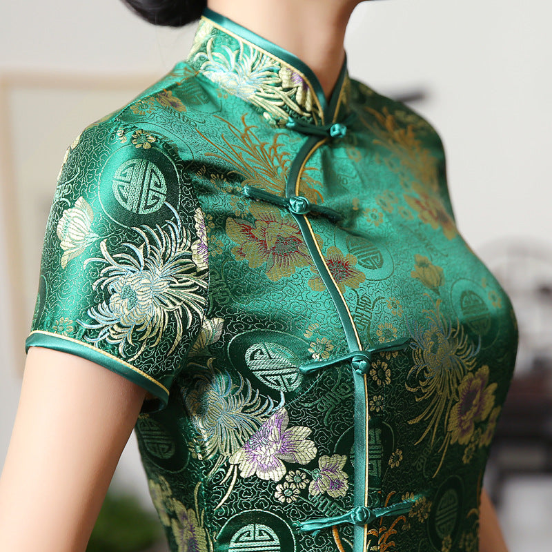 GR | Green Rayon Cheongsam Chinese Classical