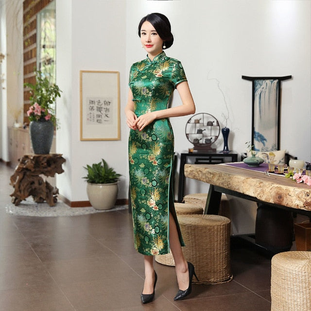 GR | Green Rayon Cheongsam Chinese Classical