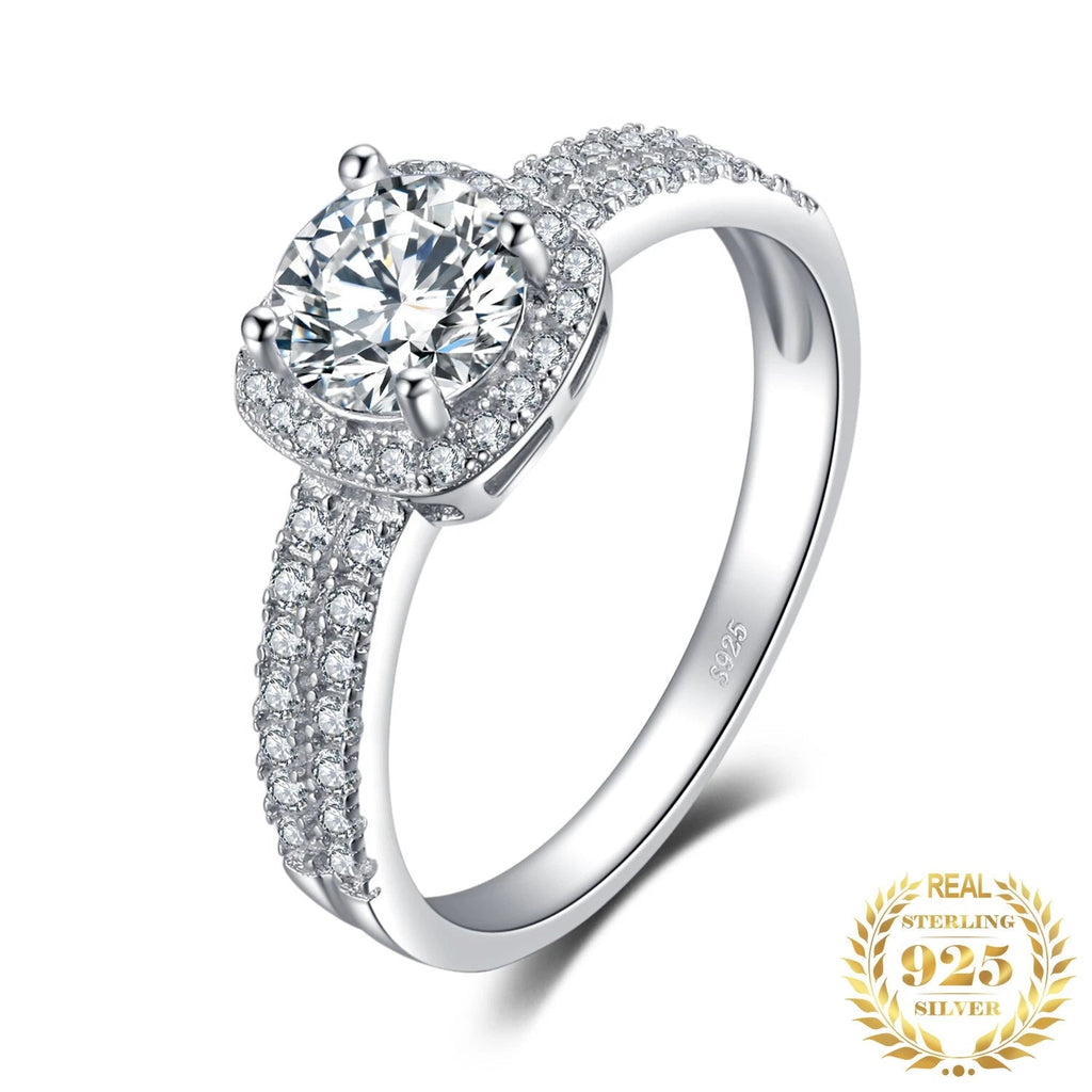 GR | Classic 925 Sterling Silver Rings with Zircon Gemstone