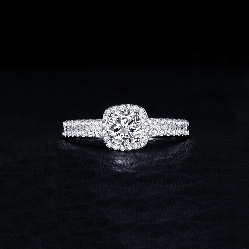 GR | Classic 925 Sterling Silver Rings with Zircon Gemstone