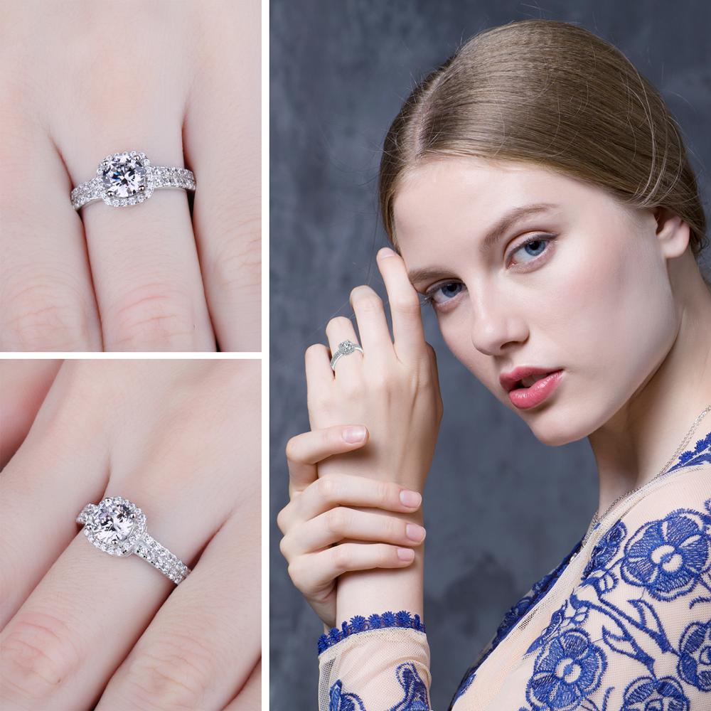 GR | Classic 925 Sterling Silver Rings with Zircon Gemstone