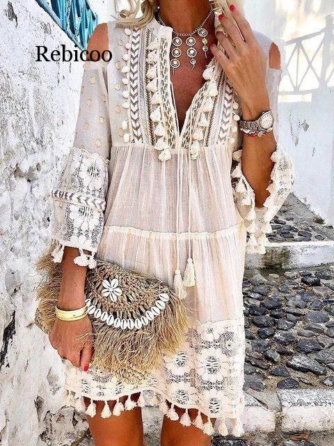 GR | Boho Chic Lace Dress 