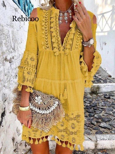 GR | Boho Chic Lace Dress 