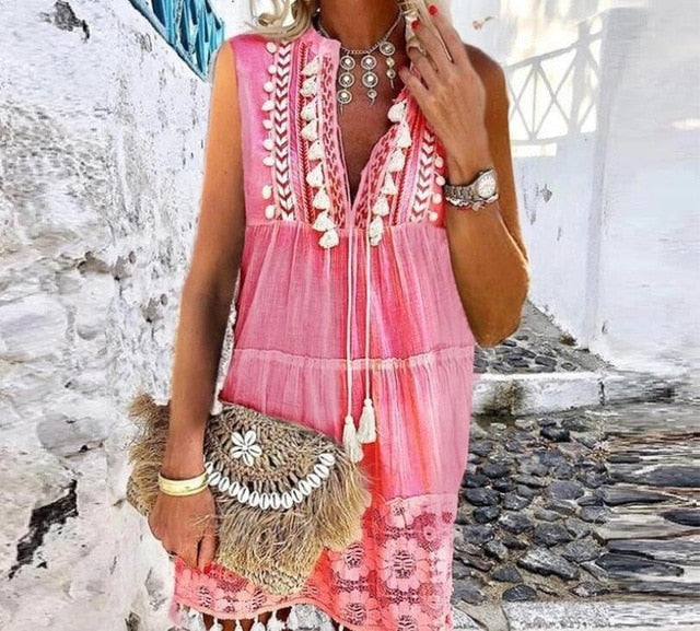 GR | Boho Chic Lace Dress 