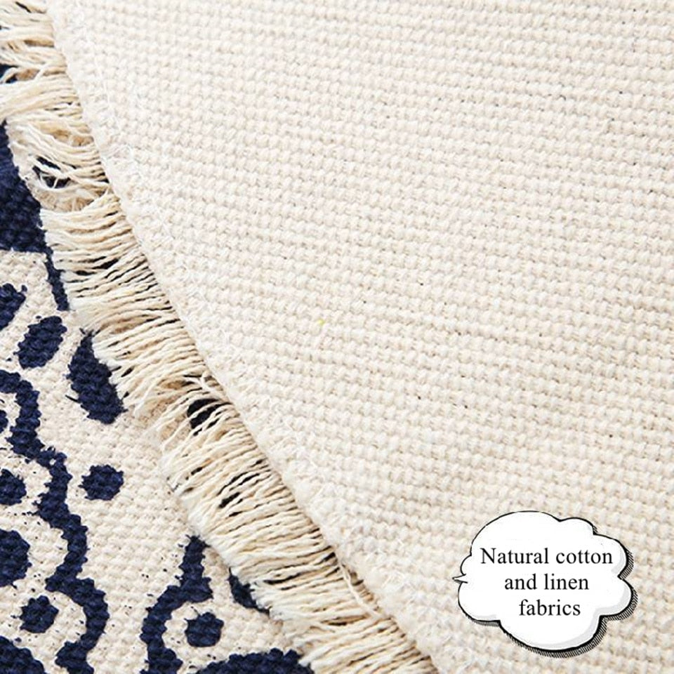 GR | Boho style tassel beach rug