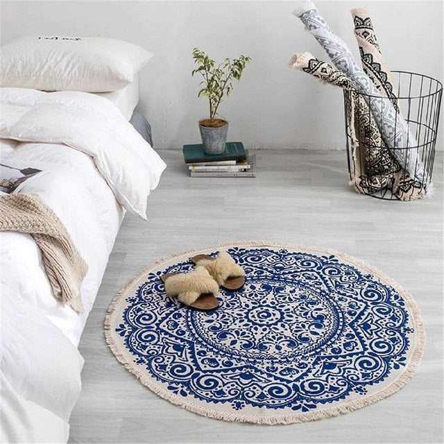 GR | Boho style tassel beach rug