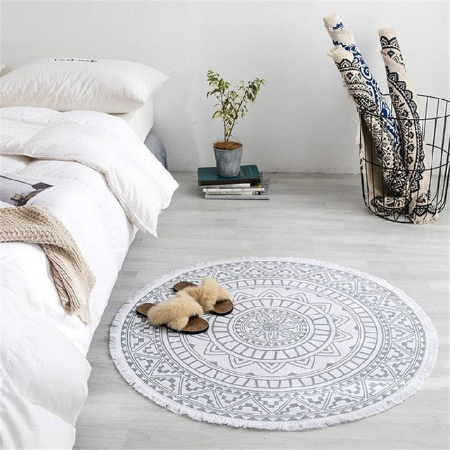 GR | Boho style tassel beach rug