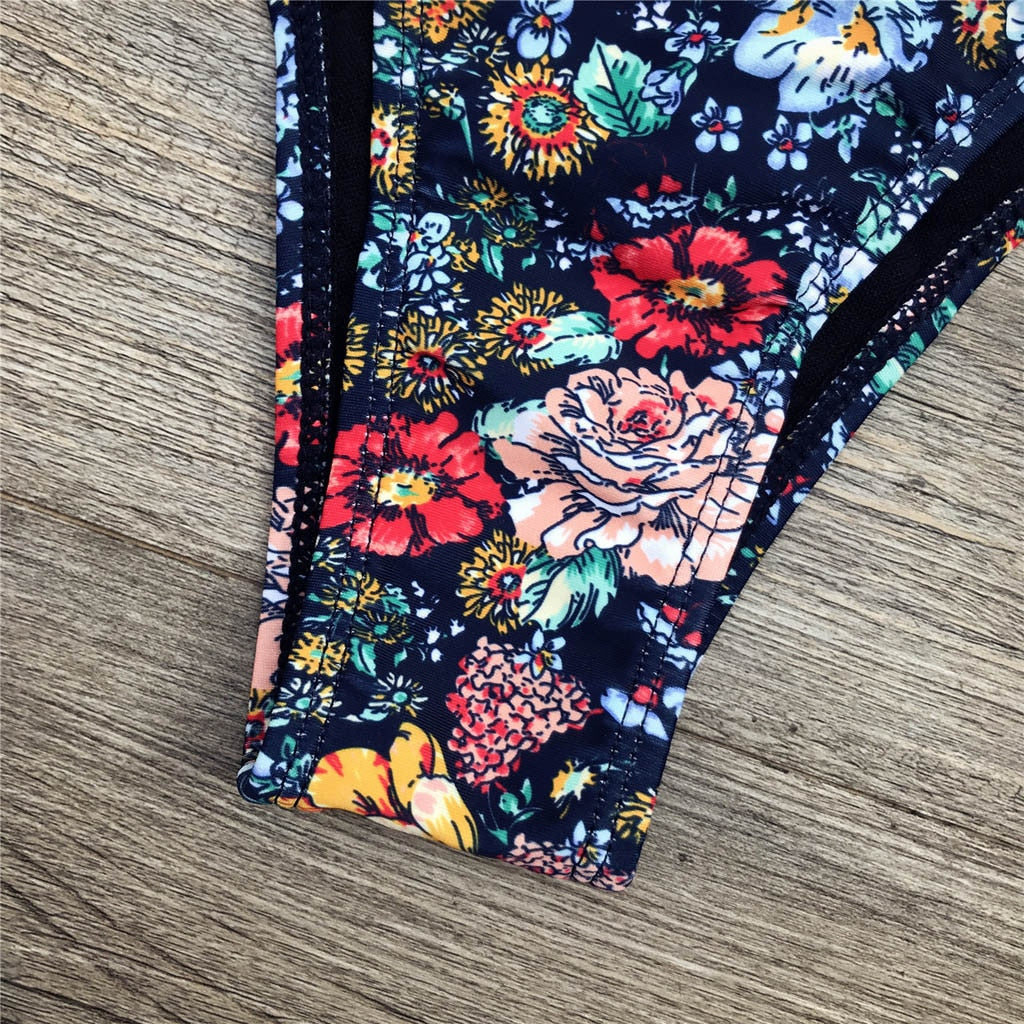GR | Bandeau Floral Pattern Bikini