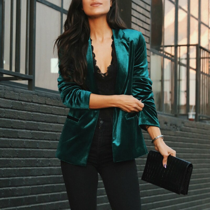 GR | Elegant velvet blazer