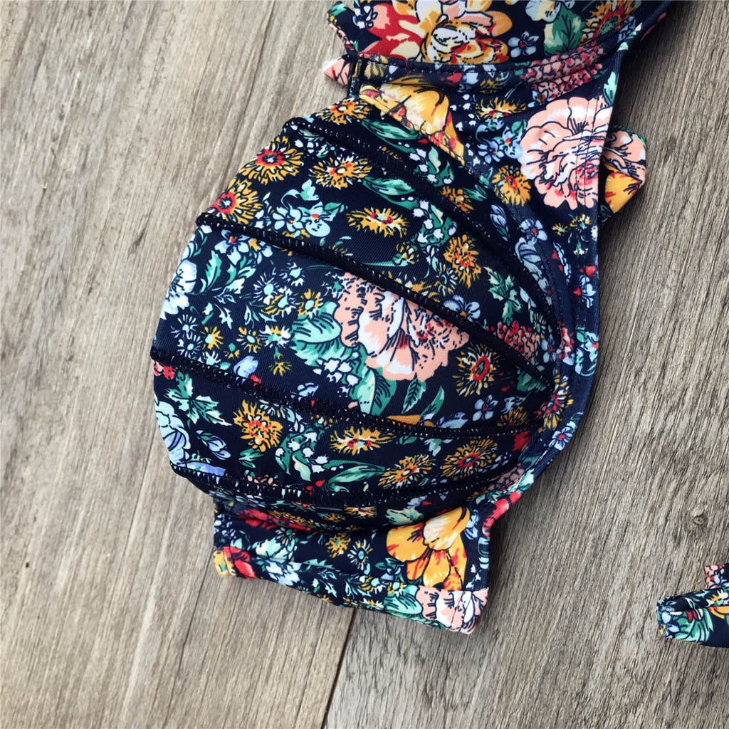 GR | Bandeau Floral Pattern Bikini