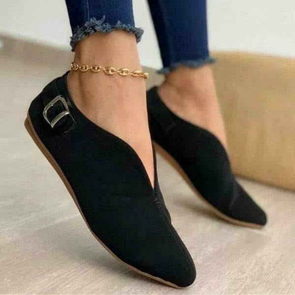 GR | Flat suede casual shoes