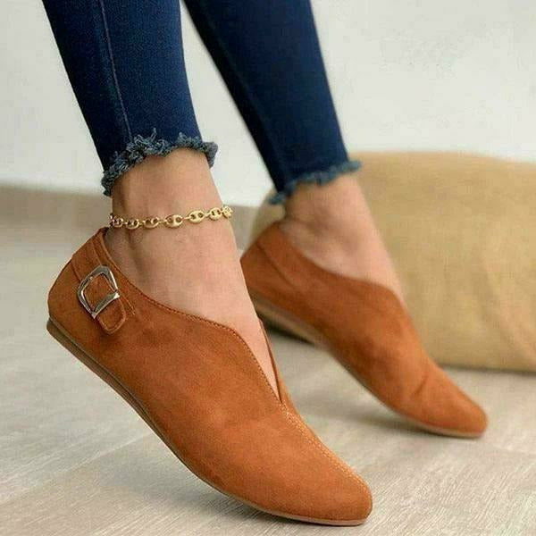 GR | Flat suede casual shoes