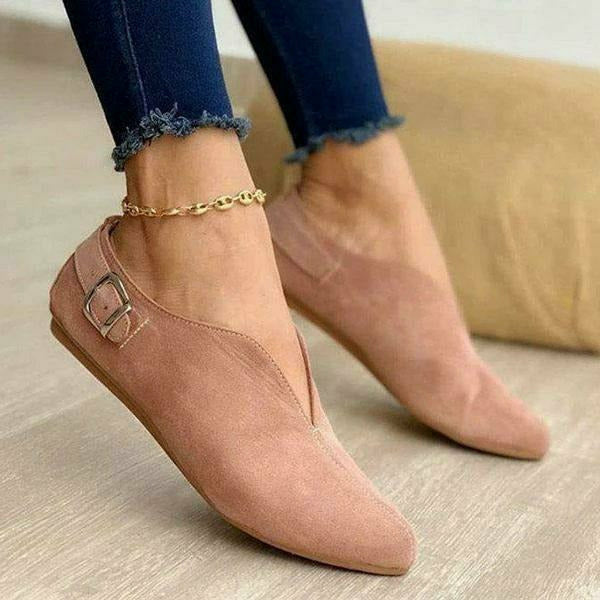 GR | Flat suede casual shoes