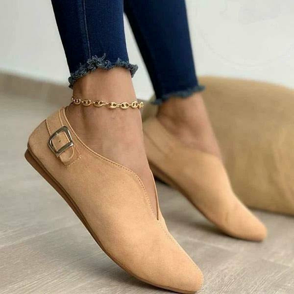 GR | Flat suede casual shoes
