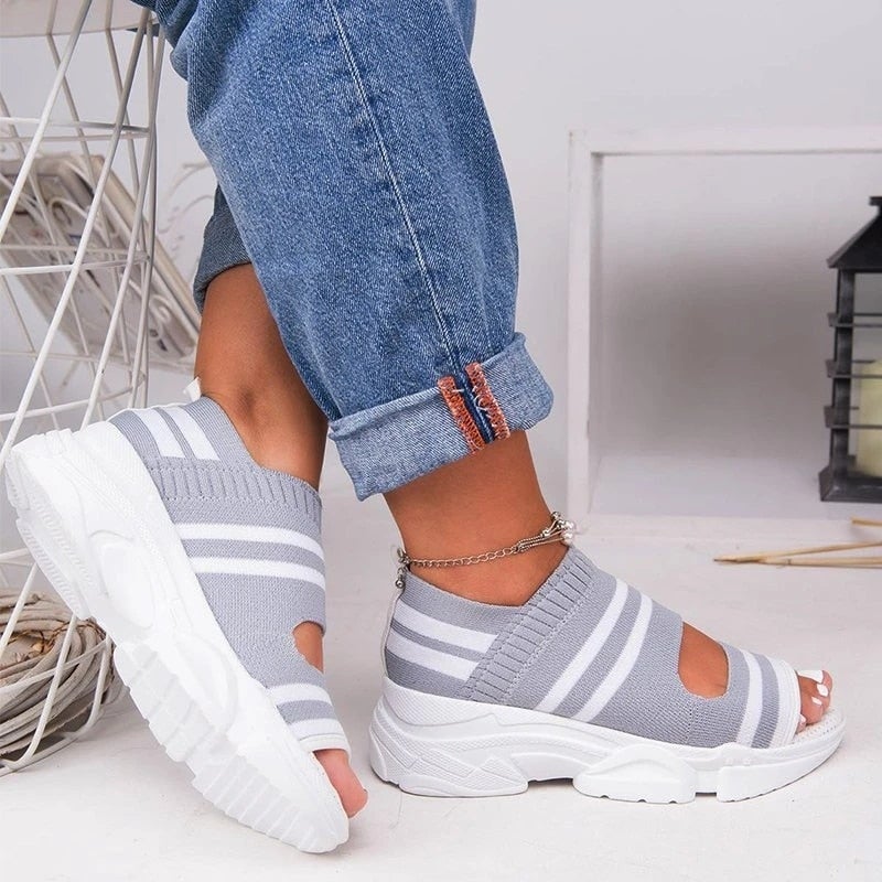 GR | Canvas platform sandals