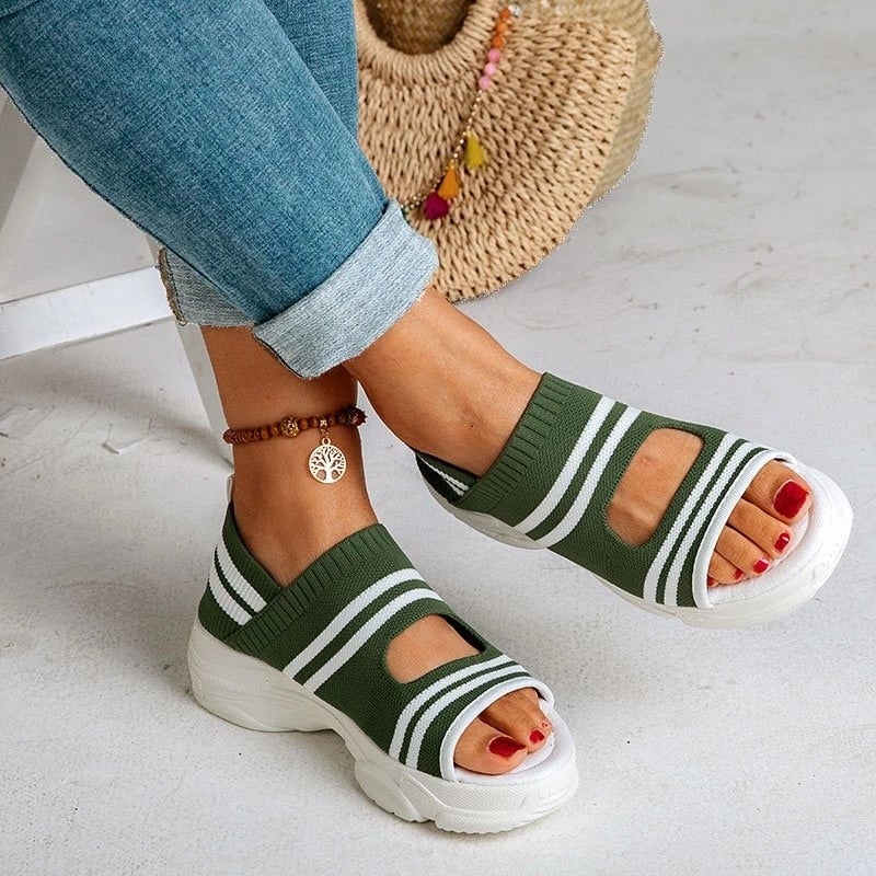 GR | Canvas platform sandals