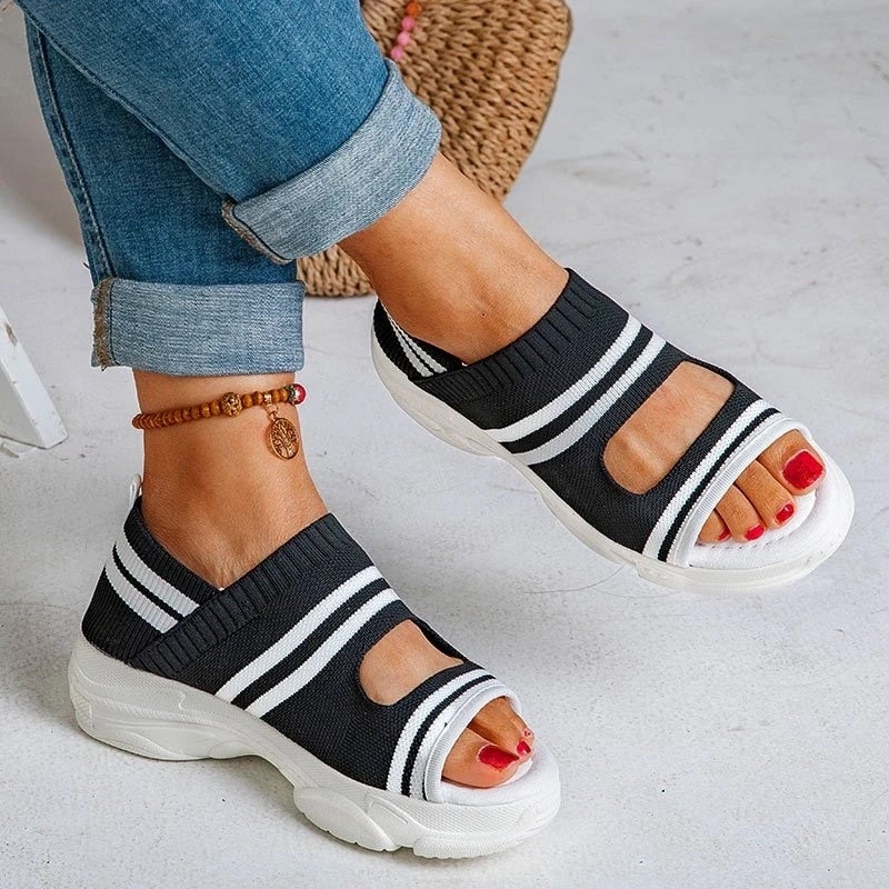 GR | Canvas platform sandals