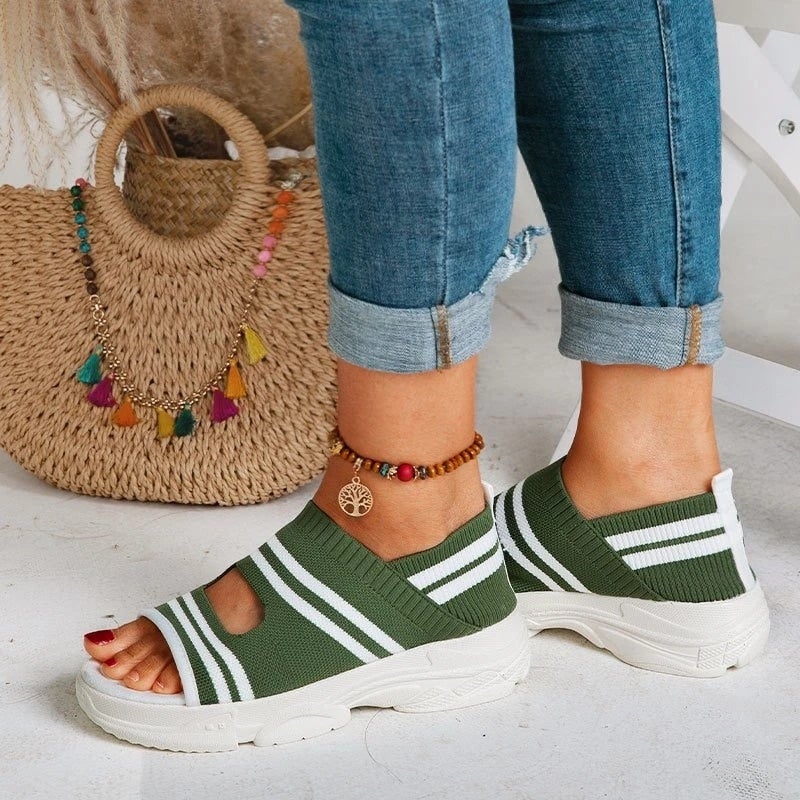 GR | Canvas platform sandals