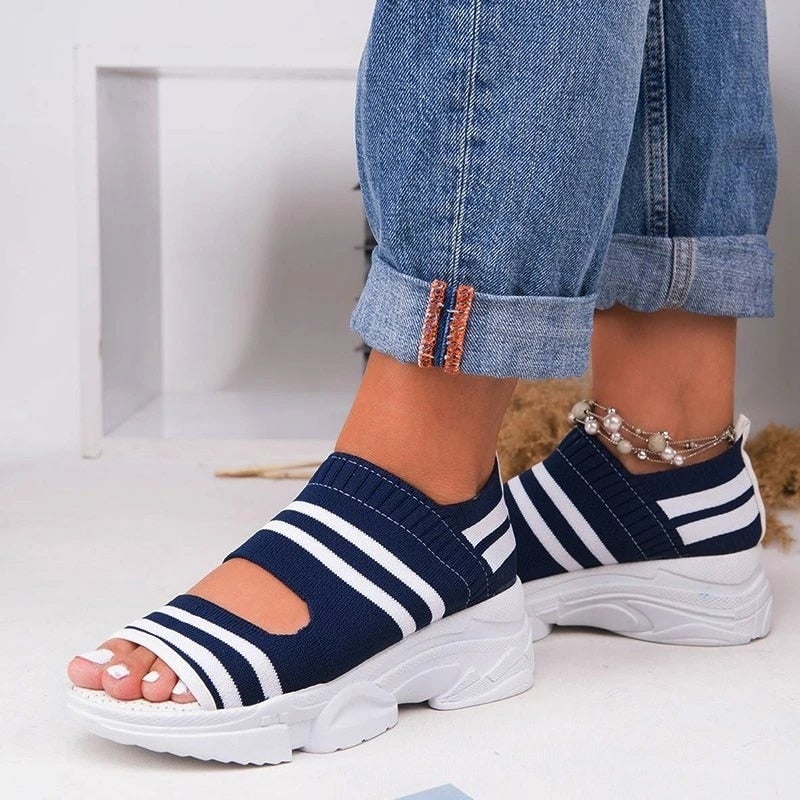 GR | Canvas platform sandals