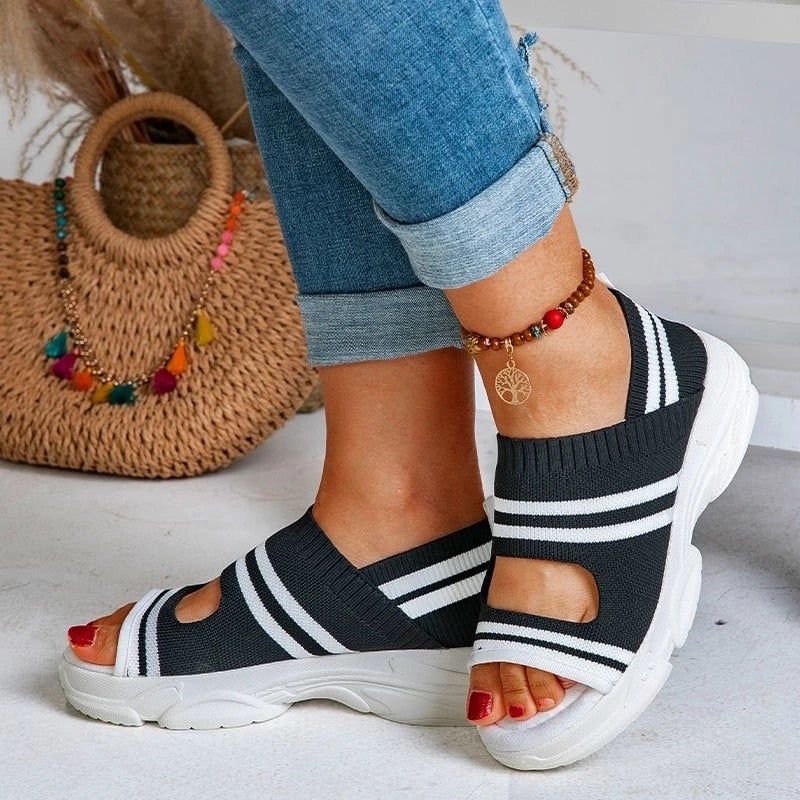 GR | Canvas platform sandals